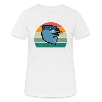 Loutre géante naine Loutre Loutre Loutre Loutre Loutre - T-shirt respirant Femme - blanc - Devant - AI Model Female 172 dark (172cm)