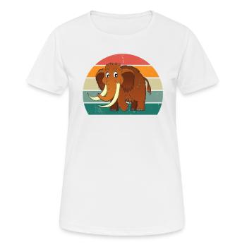Mammut Eiszeit Elefanten Fell Schnee Eis Steinzeit - Frauen T-Shirt atmungsaktiv - Weiß - Vorne - AI Model Female 172 dark (172cm)