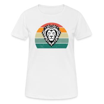 Lion Lionne Fierté des Lions Mane Lion’s Mane King Lion - T-shirt respirant Femme - blanc - Devant - AI Model Female 172 dark (172cm)