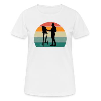 Peintre Peintre Dessin Dessinatrice Dessinatrice Couleur - T-shirt respirant Femme - blanc - Devant - AI Model Female 172 dark (172cm)