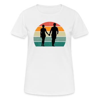 Marriage Marriage Boyfriend Girlfriend Marriage Love - Women's Breathable T-Shirt - white - Front - AI Model Female 172 dark (172cm)