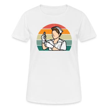 Aide à la guérison Infirmière en santé de guérison - T-shirt respirant Femme - blanc - Devant - AI Model Female 172 dark (172cm)