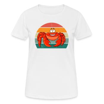 Gale de crabe Fruits de mer Coquillages Crabe - T-shirt respirant Femme - blanc - Devant - AI Model Female 172 dark (172cm)