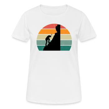 Kletterer Klettererin Bouldern Boulderin Klettern - Frauen T-Shirt atmungsaktiv - Weiß - Vorne - AI Model Female 172 dark (172cm)