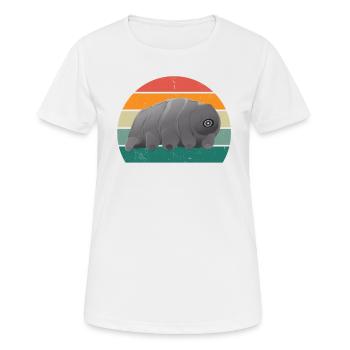 Microscope Tardian Slipper Microbiologie - T-shirt respirant Femme - blanc - Devant - AI Model Female 172 dark (172cm)