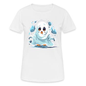Halloween Ghost Sweet Sour Disguise - Women's Breathable T-Shirt - white - Front - AI Model Female 172 dark (172cm)