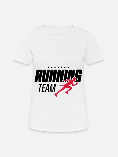 running team running marathon running - Women's Breathable T-Shirt - white