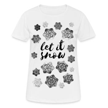 AD Let It Snow - T-shirt respirant Femme - blanc - Devant - AI Model Female 172 dark (172cm)