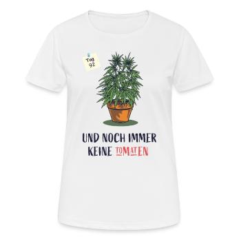 Cannabis - Vrouwen T-shirt ademend actief - wit - Voor - AI Model Female 172 dark (172cm)