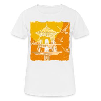 Bird Feeding - Women's Breathable T-Shirt - white - Front - AI Model Female 172 dark (172cm)