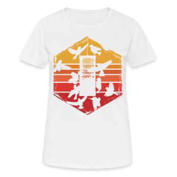 alimentation des oiseaux - T-shirt respirant Femme - blanc - Devant - AI Model Female 172 dark (172cm)