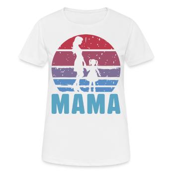 Mamma - Frauen T-Shirt atmungsaktiv - Weiß - Vorne - AI Model Female 172 dark (172cm)