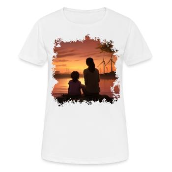 Mutter - Frauen T-Shirt atmungsaktiv - Weiß - Vorne - AI Model Female 172 dark (172cm)