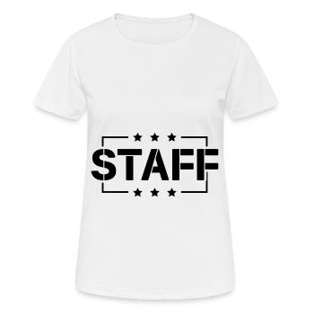 staff - T-shirt respirant Femme - blanc - Devant - AI Model Female 172 dark (172cm)