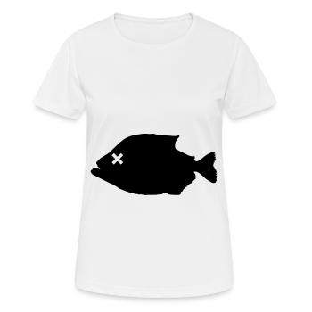 Piranha Poisson - T-shirt respirant Femme - blanc - Devant - AI Model Female 172 dark (172cm)