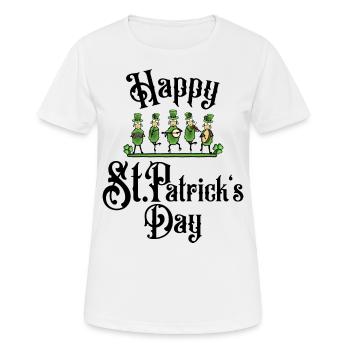 St.Patrick´s Day musizierende Folk Band - Frauen T-Shirt atmungsaktiv - Weiß - Vorne - AI Model Female 172 dark (172cm)