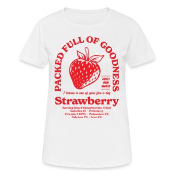 Strawberry Nutritional - Women's Breathable T-Shirt - white - Front - AI Model Female 172 dark (172cm)