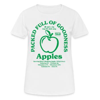 Apple Nutritional - Women's Breathable T-Shirt - white - Front - AI Model Female 172 dark (172cm)