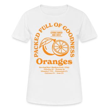Oranges Nutritional - Women's Breathable T-Shirt - white - Front - AI Model Female 172 dark (172cm)