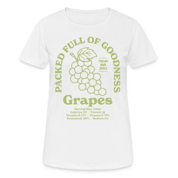 Trauben Nährwert Grün - Frauen T-Shirt atmungsaktiv - Weiß - Vorne - AI Model Female 172 dark (172cm)