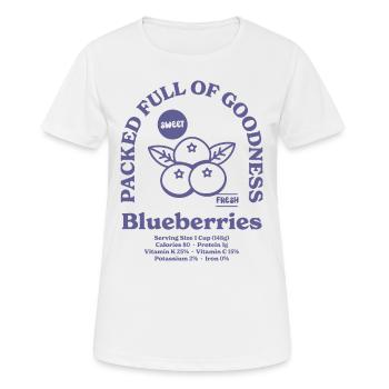 Heidelbeeren Ernährung - Frauen T-Shirt atmungsaktiv - Weiß - Vorne - AI Model Female 172 dark (172cm)