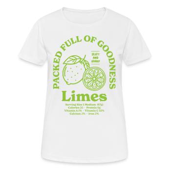 Limes Nutritional - Women's Breathable T-Shirt - white - Front - AI Model Female 172 dark (172cm)