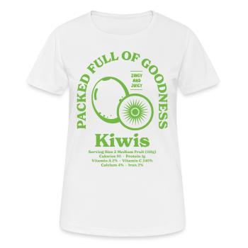 Kiwi Nutritional - Women's Breathable T-Shirt - white - Front - AI Model Female 172 dark (172cm)