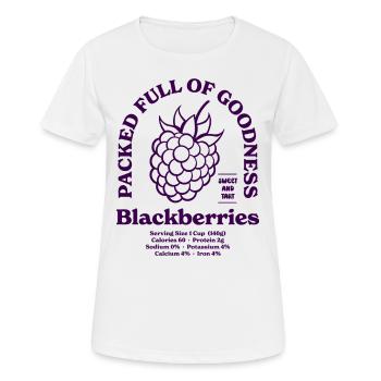 Blackberries Nutritional - Women's Breathable T-Shirt - white - Front - AI Model Female 172 dark (172cm)