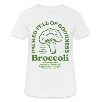 Broccoli Nutritional - Women's Breathable T-Shirt - white - Front - AI Model Female 172 dark (172cm)