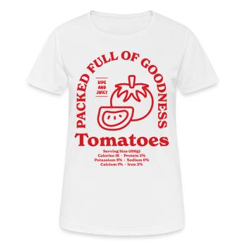 Tomatoes Nutritional - Women's Breathable T-Shirt - white - Front - AI Model Female 172 dark (172cm)