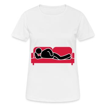 Canapé Canapé Fatigué Icon - T-shirt respirant Femme - blanc - Devant - AI Model Female 172 dark (172cm)