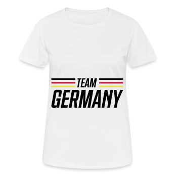 allemagne drapeau allemagne équipe - T-shirt respirant Femme - blanc - Devant - AI Model Female 172 dark (172cm)