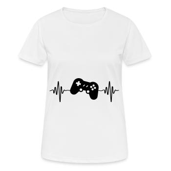 gamer controller puls - T-shirt respirant Femme - blanc - Devant - AI Model Female 172 dark (172cm)