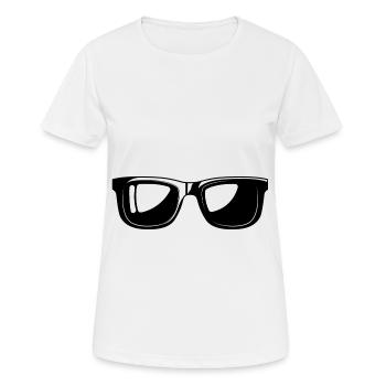 lunettes de soleil symbole lunettes - T-shirt respirant Femme - blanc - Devant - AI Model Female 172 dark (172cm)