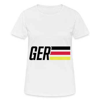 allemagne drapeau allemagne équipe - T-shirt respirant Femme - blanc - Devant - AI Model Female 172 dark (172cm)