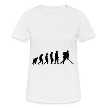 Eishockey Evolution II - Frauen T-Shirt atmungsaktiv - Weiß - Vorne - AI Model Female 172 dark (172cm)