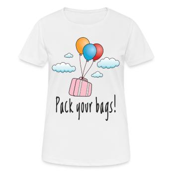 Faites vos valises et partez en vacances - T-shirt respirant Femme - blanc - Devant - AI Model Female 172 dark (172cm)