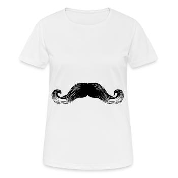 moustache moustache sir - T-shirt respirant Femme - blanc - Devant - AI Model Female 172 dark (172cm)