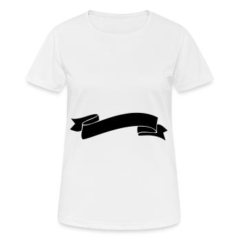 Élément de ruban icône banderole - T-shirt respirant Femme - blanc - Devant - AI Model Female 172 dark (172cm)