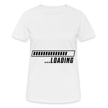 loading bar - Women's Breathable T-Shirt - white - Front - AI Model Female 172 dark (172cm)