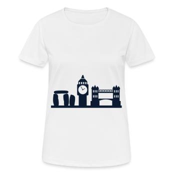 Londres - T-shirt respirant Femme - blanc - Devant - AI Model Female 172 dark (172cm)