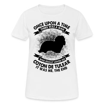 Une fois - Coton De Tuléar - T-shirt respirant Femme - blanc - Devant - AI Model Female 172 dark (172cm)
