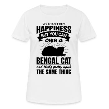 Kann Eine Bengalkatze Kaufen - Frauen T-Shirt atmungsaktiv - Weiß - Vorne - AI Model Female 172 dark (172cm)