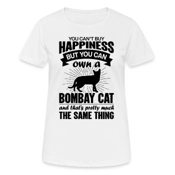 Peut acheter un chat Bombay - T-shirt respirant Femme - blanc - Devant - AI Model Female 172 dark (172cm)