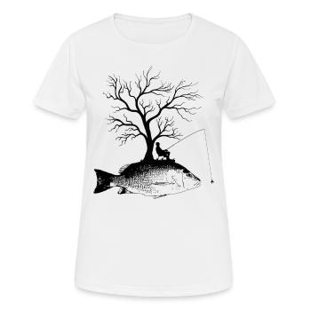 Grafikbaum - Fischschnapper - Frauen T-Shirt atmungsaktiv - Weiß - Vorne - AI Model Female 172 dark (172cm)