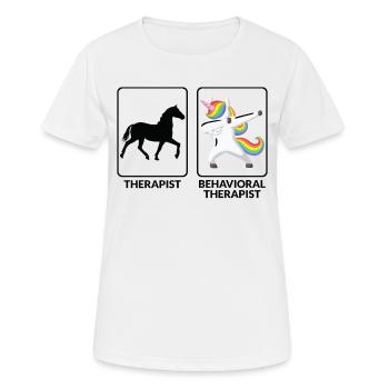 Funny behavioral therapist - Women's Breathable T-Shirt - white - Front - AI Model Female 172 dark (172cm)