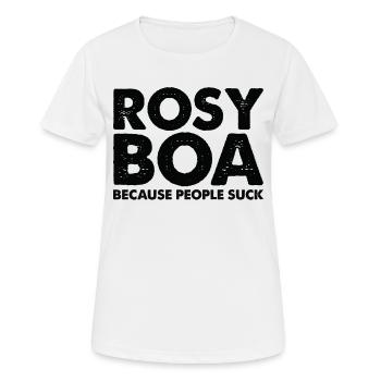 Leute Saugen Rosige Boa -Schlange - Frauen T-Shirt atmungsaktiv - Weiß - Vorne - AI Model Female 172 dark (172cm)