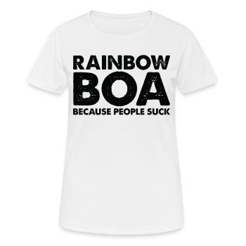 Leute Saugen Regenbogen-Boa-Schlange - Frauen T-Shirt atmungsaktiv - Weiß - Vorne - AI Model Female 172 dark (172cm)
