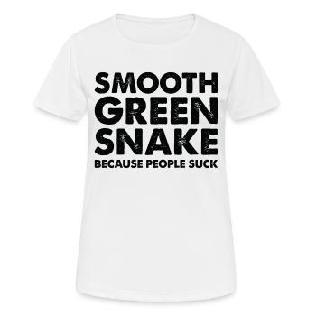 Leute Saugen Glatte Grüne Schlange - Frauen T-Shirt atmungsaktiv - Weiß - Vorne - AI Model Female 172 dark (172cm)