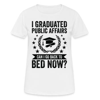 I have completed public affairs - Women's Breathable T-Shirt - white - Front - AI Model Female 172 dark (172cm)
